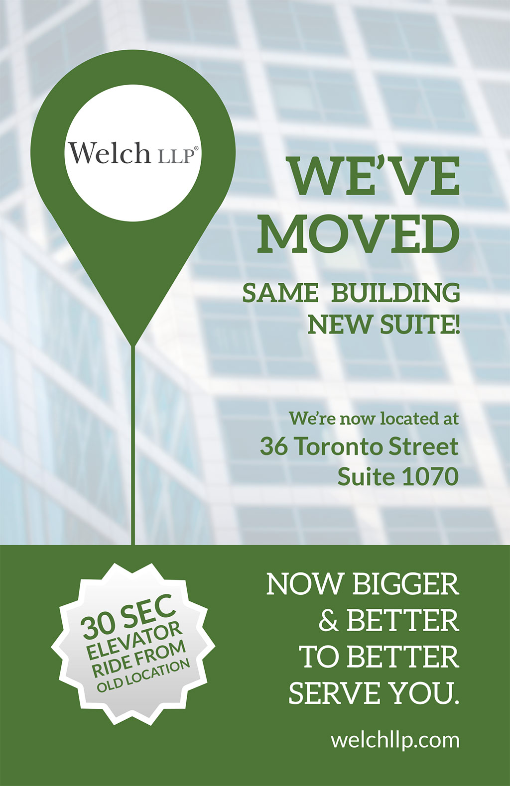 Our Toronto Office Has Now Moved