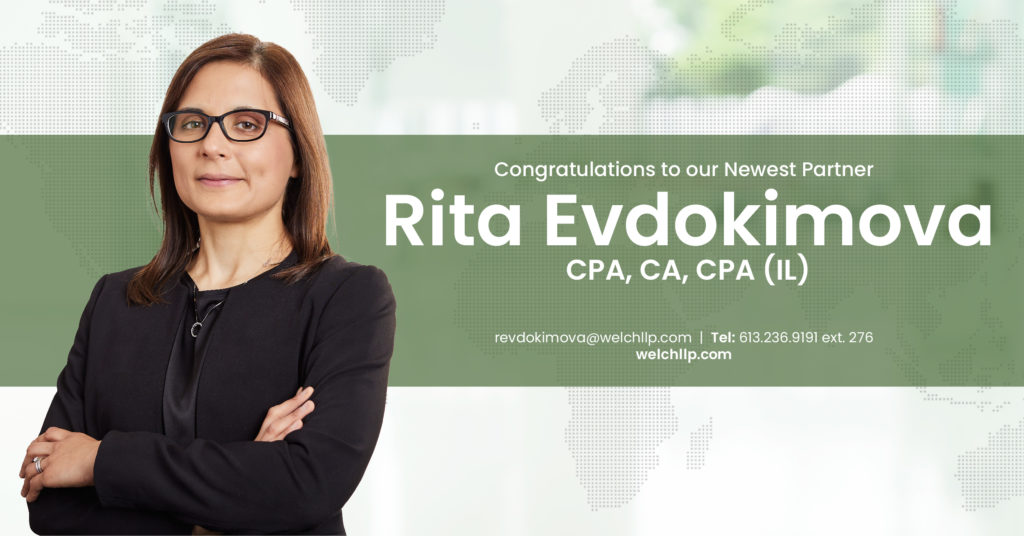Congratulations Rita Evdokimova, Newest Partner at Welch LLP