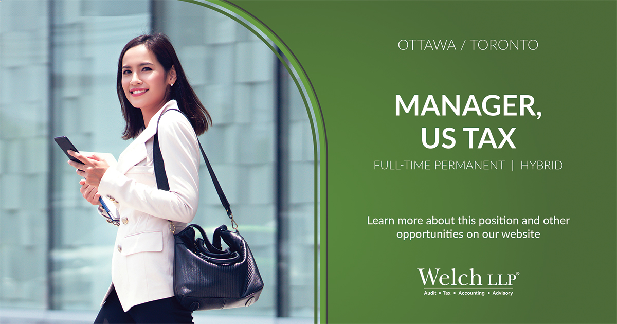 Manager, US Tax Welch LLP